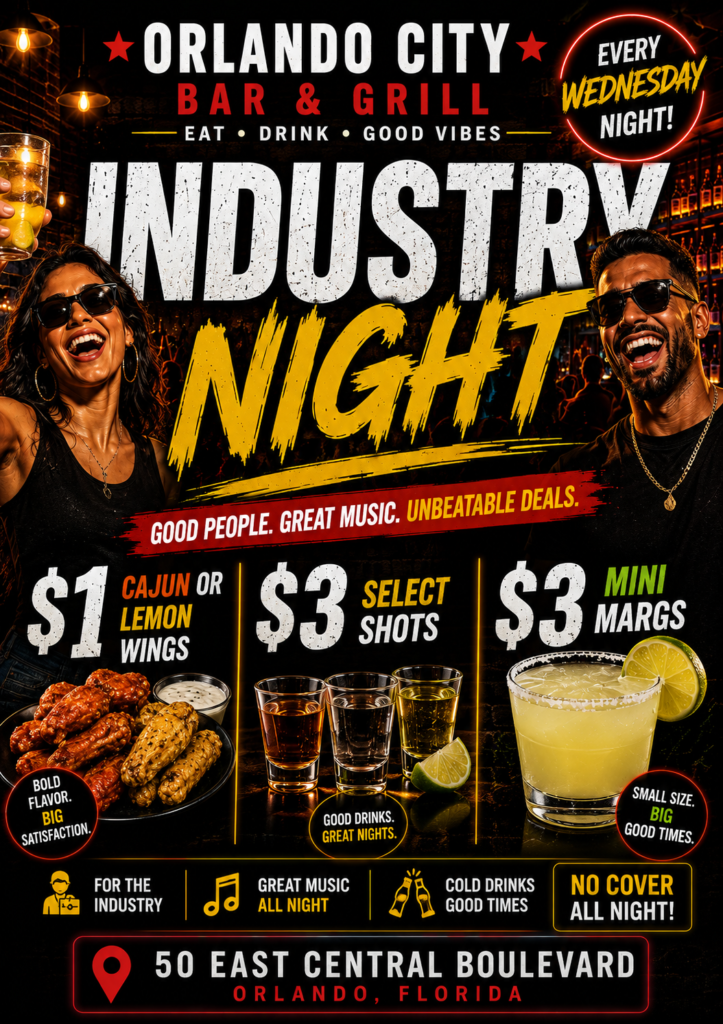 Industry & $1 Cajun & Lemon Pepper Wing Night Wednesdays